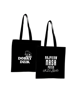 Eko Torba z Nadrukiem Napis Dobry Dzik Personalizowany