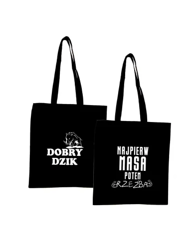 Eko Torba z Nadrukiem Napis Dobry Dzik Personalizowany