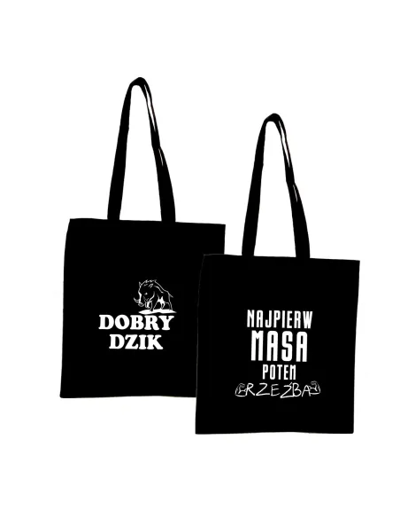 Eko Torba z Nadrukiem Napis Dobry Dzik Personalizowany