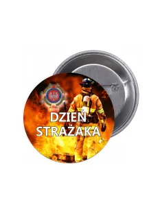 Przypinki Buttony Dzień Strażaka Znaczki Badziki Grafiką