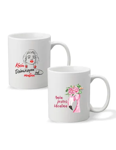 Kubek z Imieniem Prezent Dziewczyna Jak Malina z Nadrukiem