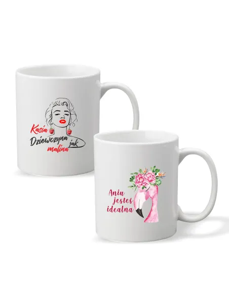 Kubek z Imieniem Prezent Dziewczyna Jak Malina z Nadrukiem