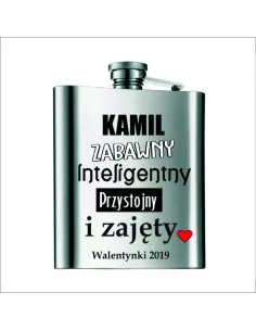 Piersiówka Nadruk UV Walentynki z Nadrukiem dla Chłopaka