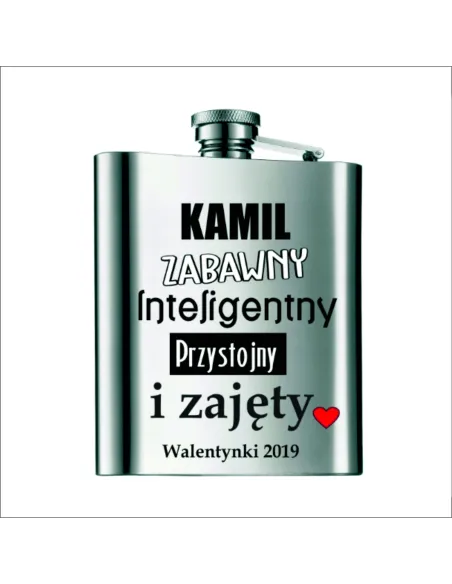 Piersiówka Nadruk UV Walentynki z Nadrukiem dla Chłopaka