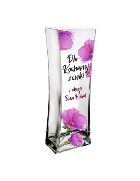 Wazon Personalizowany z Nadrukiem Kochanej Żonki Okazji