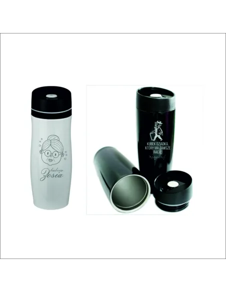 Kubek Termiczny Grawerem Babci Dziadka Termo dla Babci