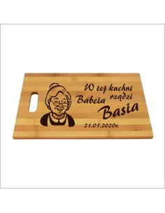 Deska do Krojenia Grawerem Prezent dla Babci z Grawerem