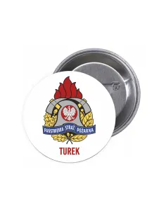 Przypinki Buttony Państwowa Straż Pożarna Znaczki Badziki