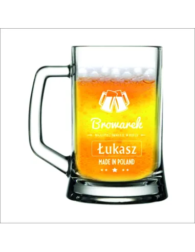 Duży Kufel do Piwa Prezent Grawerem 660 ml z Grawerem