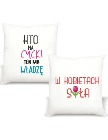 Poduszka z Nadrukiem Personalizowany Kto Cycki Ten