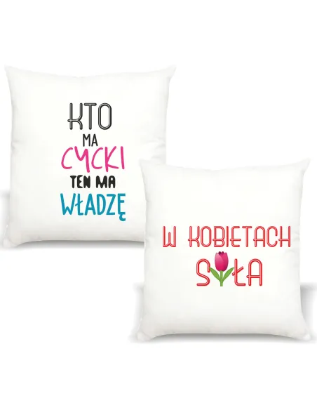 Poduszka z Nadrukiem Personalizowany Kto Cycki Ten