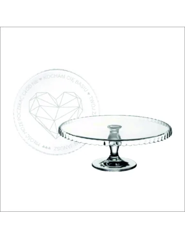 Szklana Patera Twój Grawer z Grawerem Piękna Tanio Trwałość