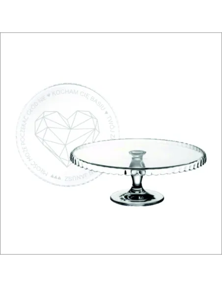 Szklana Patera Twój Grawer z Grawerem Piękna Tanio Trwałość