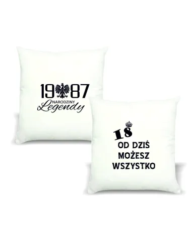 Poduszka z Nadrukiem Prezent Narodziny Legendy na Prezent