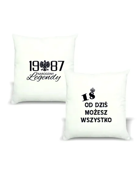 Poduszka z Nadrukiem Prezent Narodziny Legendy na Prezent