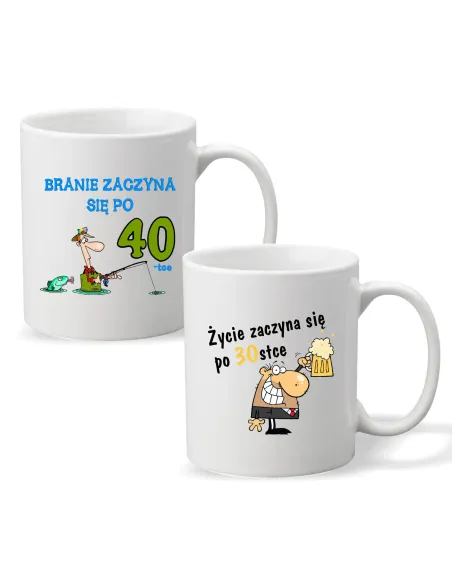 Kubek z Nadrukiem – Tce Prezent Urodziny Branie Zaczyna