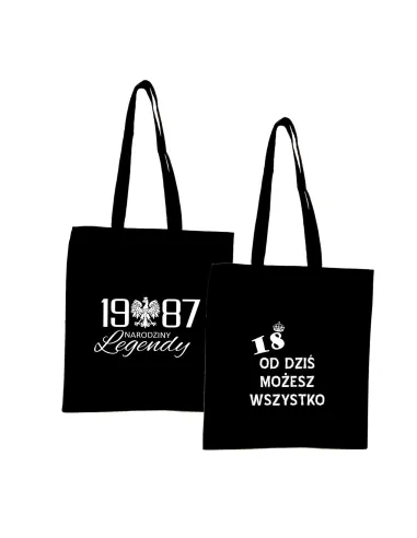 Eko Torba Nadrukiem Rok Narodziny Legendy Personalizowany