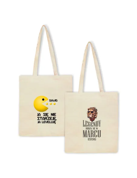 Eko Torba z Imieniem Prezent Ja Leveluję Personalizowany