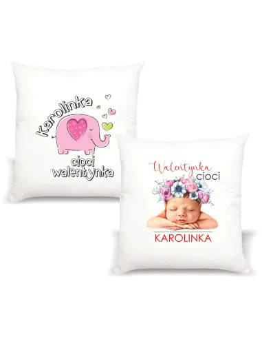 Poduszka Imieniem Prezent Cioci Walentynka Personalizowany