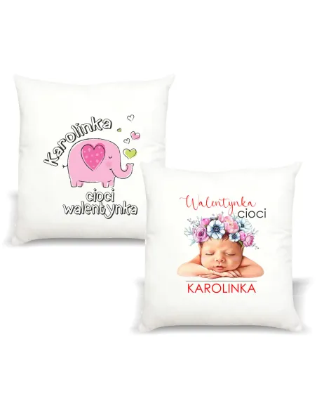 Poduszka Imieniem Prezent Cioci Walentynka Personalizowany