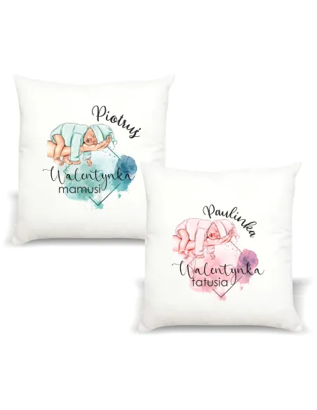 Poduszka z Imieniem Prezent Walentynka Mamusi z Nadrukiem