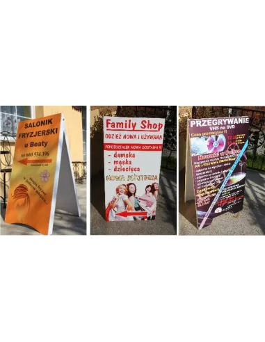 Potykacz Reklamowy Metalowy 120x75 z Nadrukiem na Zamówienie