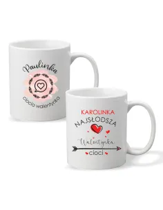 Kubek Imieniem Prezent Ciocia Walentynka Personalizowany