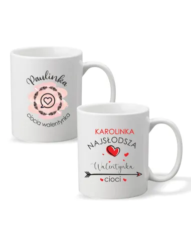 Kubek Imieniem Prezent Ciocia Walentynka Personalizowany