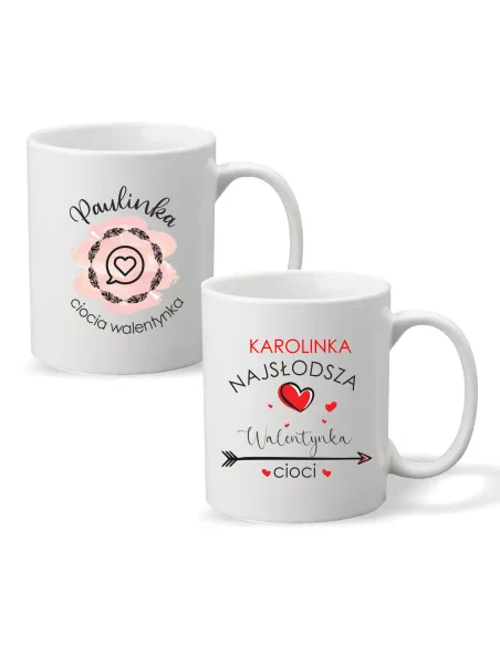 Kubek Imieniem Prezent Ciocia Walentynka Personalizowany