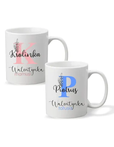 Kubek Imieniem Prezent Litera Walentynka Mamusi z Nadrukiem