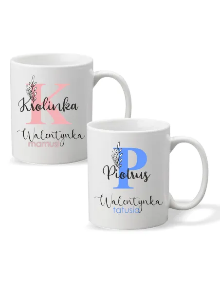 Kubek Imieniem Prezent Litera Walentynka Mamusi z Nadrukiem