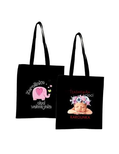 Eko Torba z Imieniem Prezent Cioci Walentynka z Nadrukiem