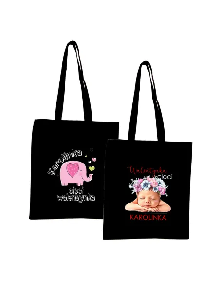 Eko Torba z Imieniem Prezent Cioci Walentynka z Nadrukiem