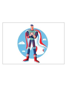 Magnesy na Lodówkę Personalizowany z Nadrukiem Super Bohater