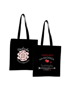 Eko Torba z Imieniem Prezent Ciocia Walentynka z Nadrukiem