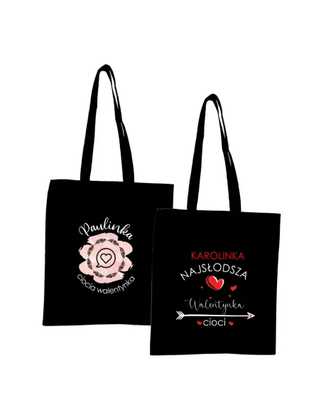 Eko Torba z Imieniem Prezent Ciocia Walentynka z Nadrukiem