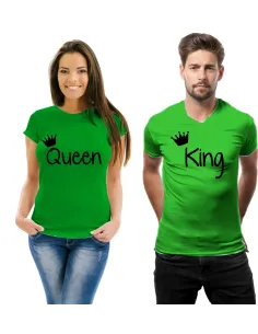 Koszulka z Nadrukiem Zestaw dla Par Queen King na Zamówienie