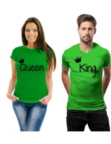 Koszulka z Nadrukiem Zestaw dla Par Queen King na Zamówienie