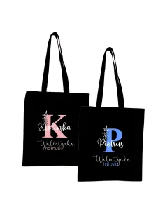 Eko Torba z Imieniem Litera Walentynka Mamusi z Nadrukiem