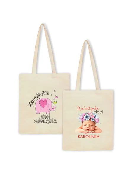 Eko Torba Imieniem Walentynki Prezent Cioci Personalizowany