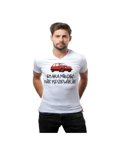 Koszulka z Nadrukiem Stara Miłość Nie Rdzewieje dla Fana