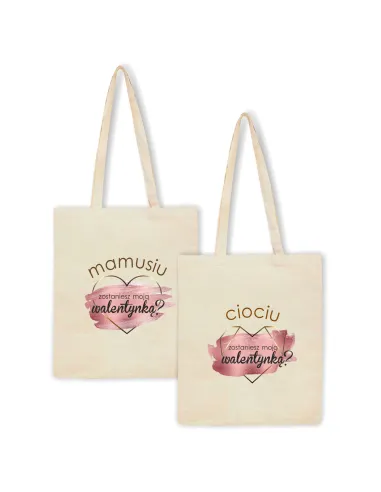 Eko Torba Nadrukiem Zostaniesz Moją Walentynką z Nadrukiem