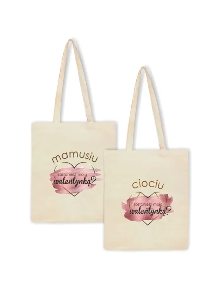 Eko Torba Nadrukiem Zostaniesz Moją Walentynką z Nadrukiem