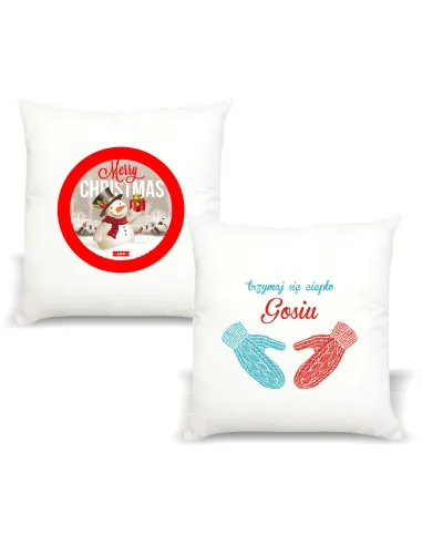 Poduszka z Nadrukiem Prezent Merry Christmas Personalizowany