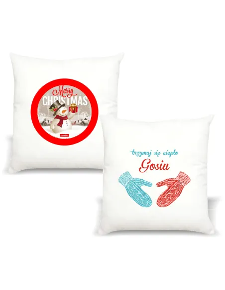 Poduszka z Nadrukiem Prezent Merry Christmas Personalizowany