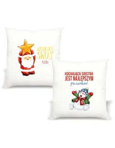Poduszka Imieniem Prezent Wesołych Świąt Personalizowany