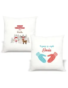 Poduszka z Imieniem Prezent Trzymaj Się Ciepło z Nadrukiem