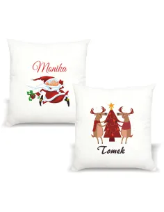 Poduszka z Nadrukiem Prezent Święta Mikołaj Personalizowany
