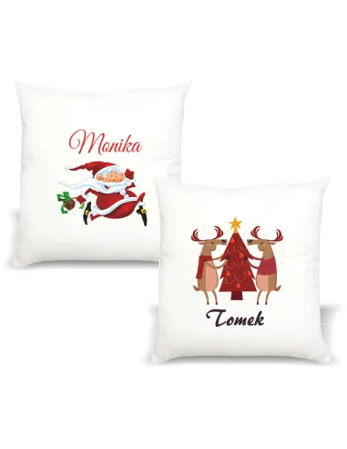 Poduszka z Nadrukiem Prezent Święta Mikołaj Personalizowany