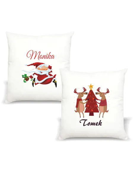 Poduszka z Nadrukiem Prezent Święta Mikołaj Personalizowany